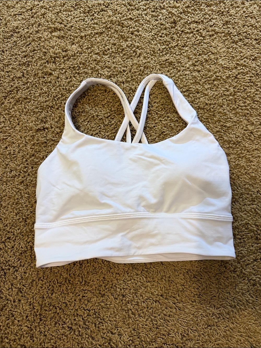 White Strappy Lululemon Sports Bra